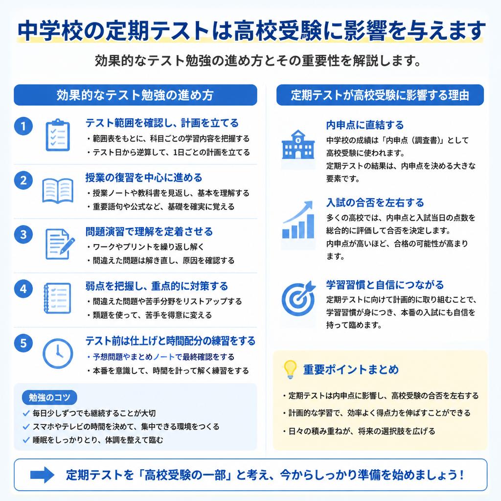 テスト勉強の重要性：計画的に進める