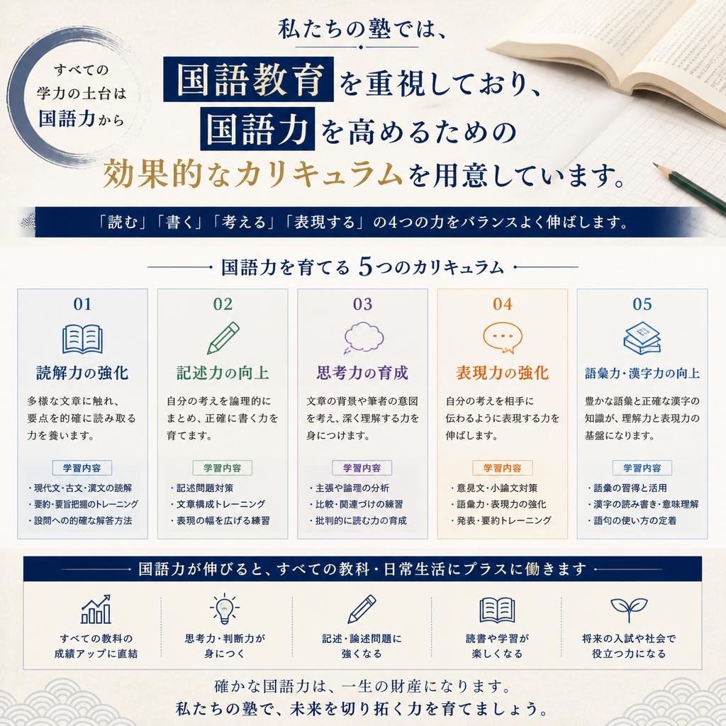iStudy駅家校の国語教育