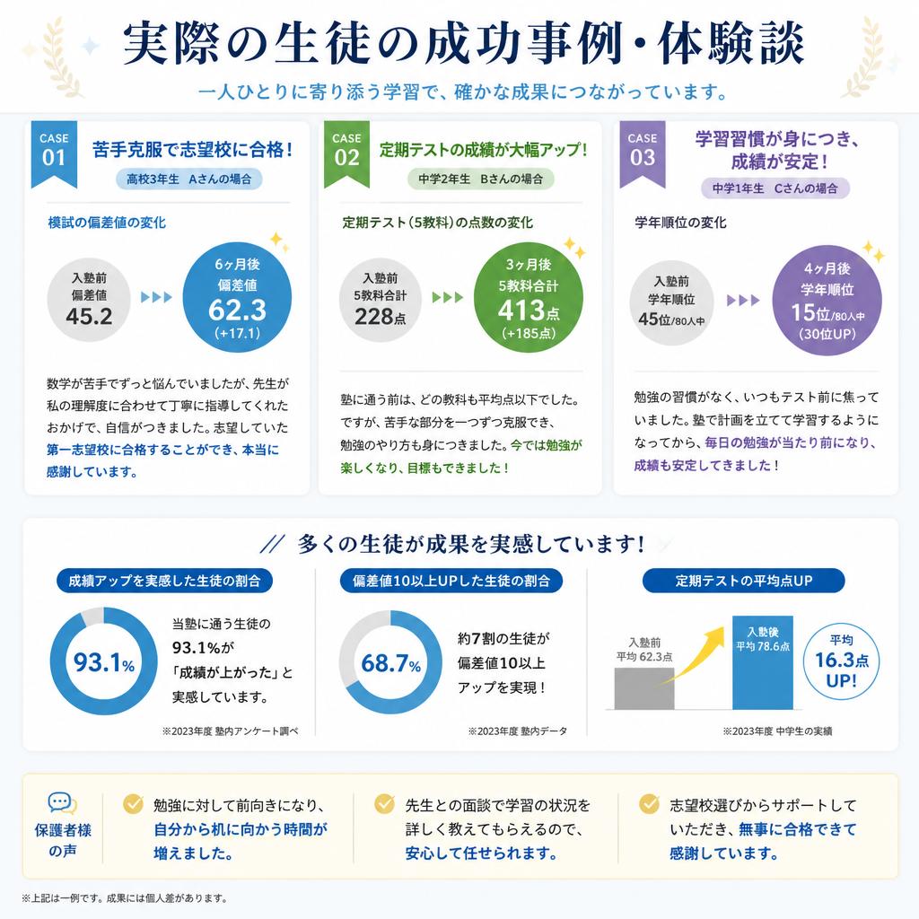 生徒の声｜成果と成長