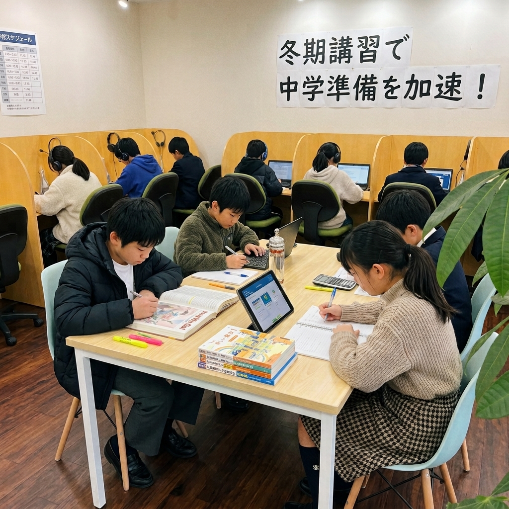 中学入学を見据えるなら今！冬期講習で学習習慣を身につけよう！