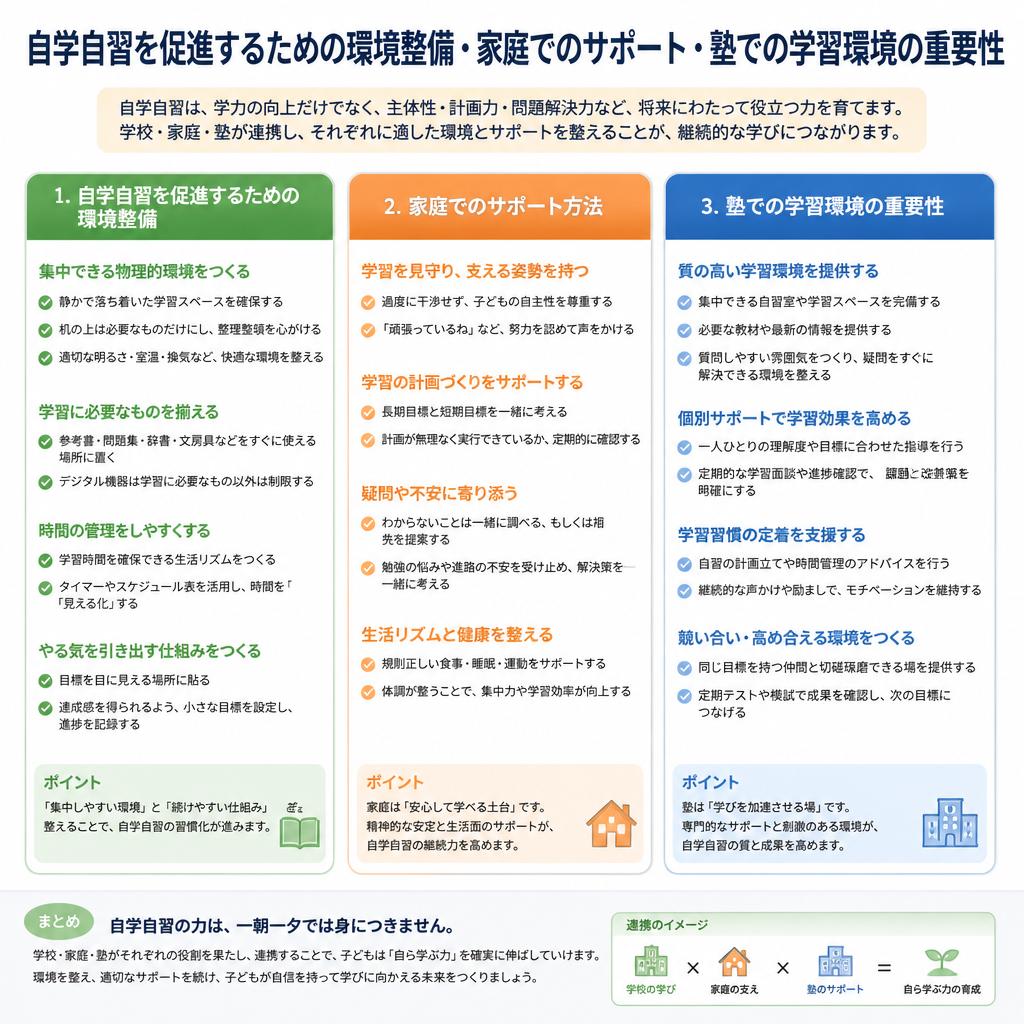 5. 効果的な自学自習を促す環境作りのポイント