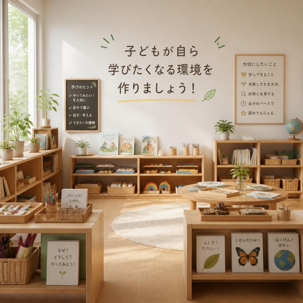 子どもが自ら学びたくなる環境を作りましょう！