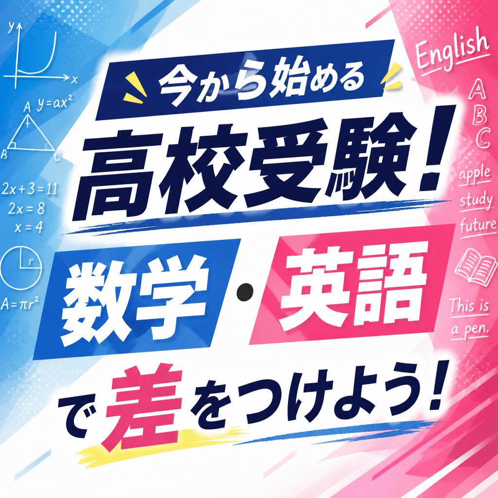 中学２年生から始める 高校受験！ 数学・英語で差をつけよう！